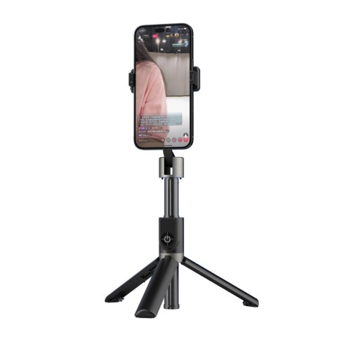 Selfie stick / kijek teleskopowy ze statywem Dudao F18B - czarny Selfie stick / kijek teleskopowy ze statywem Dudao F18B - czarny
