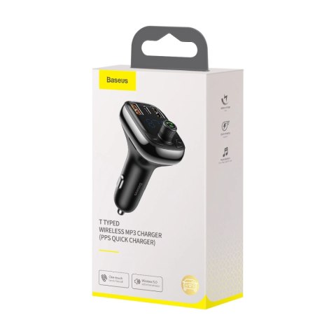 Transmiter Bluetooth / ładowarka do samochodu Baseus S-13 (Overseas Edition) - czarny
