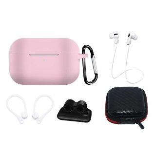 Zestaw silikonowe etui AirPods Pro 2 / AirPods Pro 1 + futerał / zaczep na ucho / pasek na szyję / uchwyt na pasek zegarka / kar