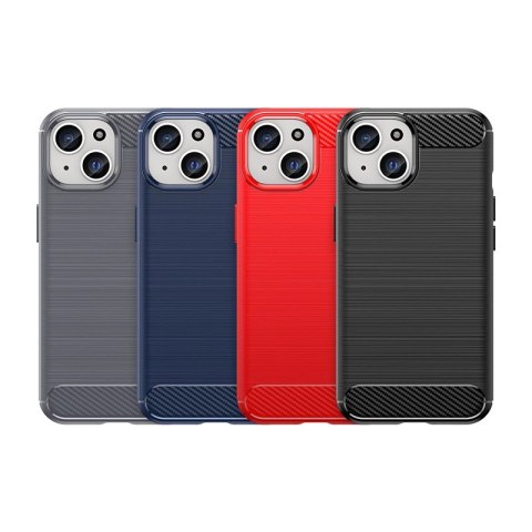 Elastyczne etui Carbon Case z wzorem karbon do iPhone 15 - czarne Elastyczne etui Carbon Case z wzorem karbon do iPhone 15 - czarne