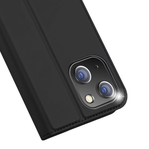 Etui z klapką i portfelem Dux Ducis Skin Pro do iPhone 15 - czarne