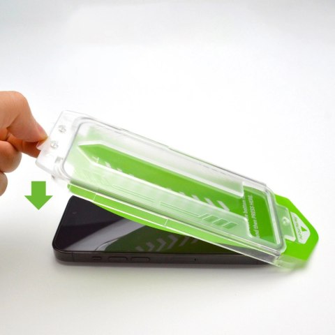 Szkło hartowane 9H z ramką montażową do iPhone 14 Pro Wozinsky Premium Glass - czarne Szkło hartowane 9H z ramką montażową do iPhone 14 Pro Wozinsky Premium Glass - czarne