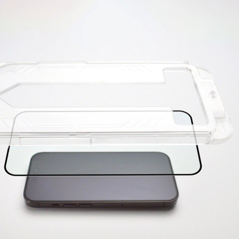 Szkło hartowane 9H z ramką montażową do iPhone 14 Pro Wozinsky Premium Glass - czarne Szkło hartowane 9H z ramką montażową do iPhone 14 Pro Wozinsky Premium Glass - czarne
