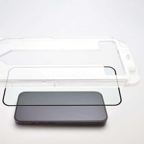 Szkło hartowane 9H z ramką montażową do iPhone 15 Plus Wozinsky Premium Glass - czarne Szkło hartowane 9H z ramką montażową do iPhone 15 Plus Wozinsky Premium Glass - czarne