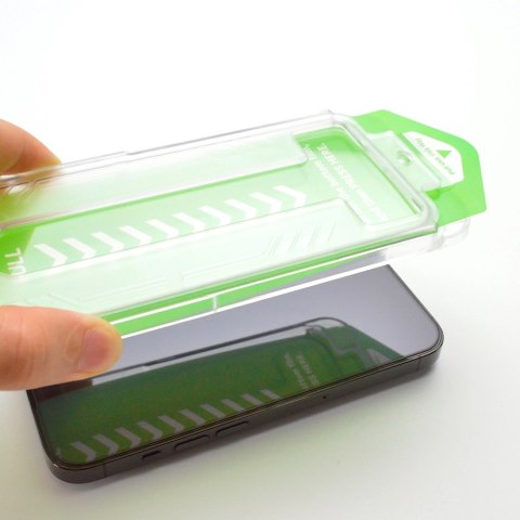 Szkło hartowane 9H z ramką montażową do iPhone 15 Pro Wozinsky Premium Glass - czarne Szkło hartowane 9H z ramką montażową do iPhone 15 Pro Wozinsky Premium Glass - czarne