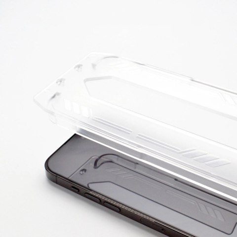 Szkło hartowane 9H z ramką montażową do iPhone 15 Pro Wozinsky Premium Glass - czarne Szkło hartowane 9H z ramką montażową do iPhone 15 Pro Wozinsky Premium Glass - czarne