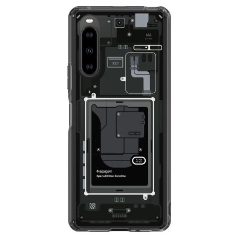 Etui Spigen Ultra Hybrid na Sony Xperia 10 V - ciemnoszare (wzór Zero One) Etui Spigen Ultra Hybrid na Sony Xperia 10 V - ciemnoszare (wzór Zero One)