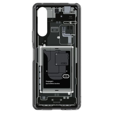 Etui Spigen Ultra Hybrid na Sony Xperia 10 V - ciemnoszare (wzór Zero One) Etui Spigen Ultra Hybrid na Sony Xperia 10 V - ciemnoszare (wzór Zero One)