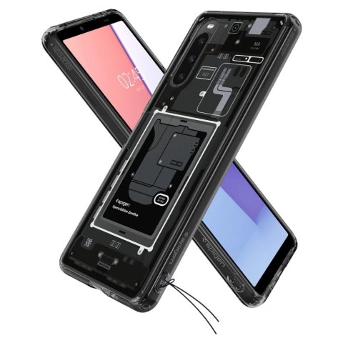Etui Spigen Ultra Hybrid na Sony Xperia 10 V - ciemnoszare (wzór Zero One) Etui Spigen Ultra Hybrid na Sony Xperia 10 V - ciemnoszare (wzór Zero One)