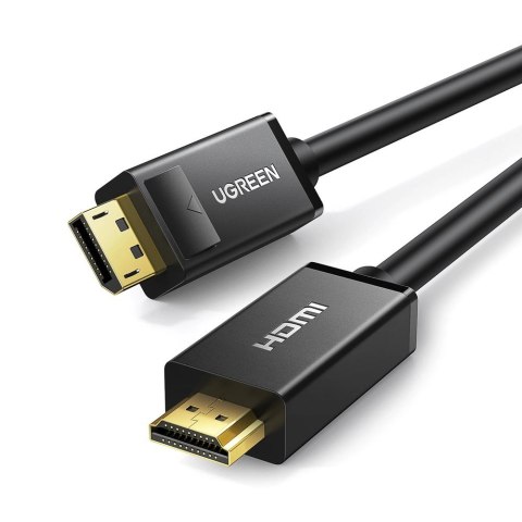 Kabel DisplayPort - HDMI Ugreen DP101 4K 3m - czarny Kabel DisplayPort - HDMI Ugreen DP101 4K 3m - czarny