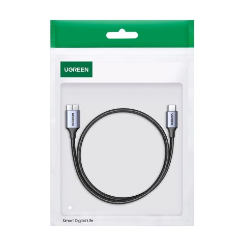 Kabel USB C / micro USB-B 3.0 Ugreen US565 5Gb/s 3A 1m - szary