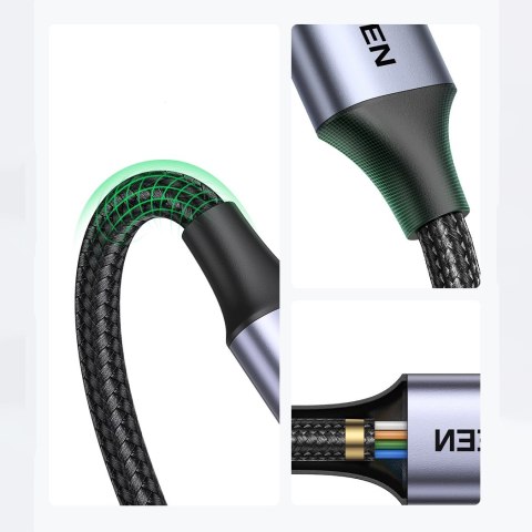 Kabel USB C / micro USB-B 3.0 Ugreen US565 5Gb/s 3A 1m - szary