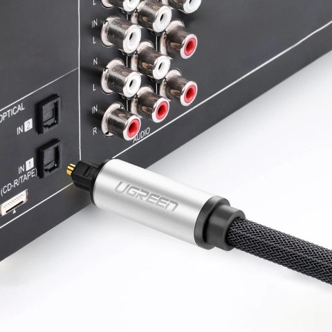 Kabel Ugreen AV108 10541 optyczny Toslink/SPDIF 3m - szary