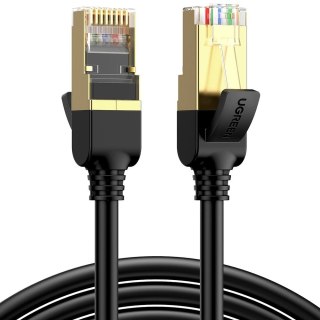 Kabel sieciowy Ugreen NW107 RJ45/Cat 7 F/FTP 15m - czarny