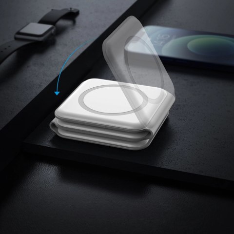 Ładowarka indukcyjna 3w1 Dudao A11N 15W - biała + kabel USB-C / USB-C