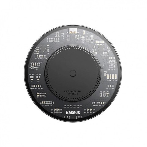 Ładowarka indukcyjna Baseus BS-W530 15W + kabel USB C - USB C 24W 1m - czarna Ładowarka indukcyjna Baseus BS-W530 15W + kabel USB C - USB C 24W 1m - czarna