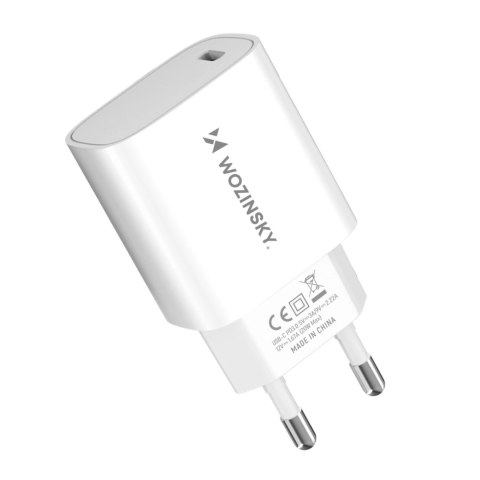 Ładowarka sieciowa Wozinsky WGWCCW 20W USB-C - biała Ładowarka sieciowa Wozinsky WGWCCW 20W USB-C - biała