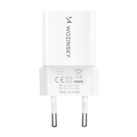Ładowarka sieciowa Wozinsky WWCEAC GaN USB-A USB-C 33W - biała Ładowarka sieciowa Wozinsky WWCEAC GaN USB-A USB-C 33W - biała