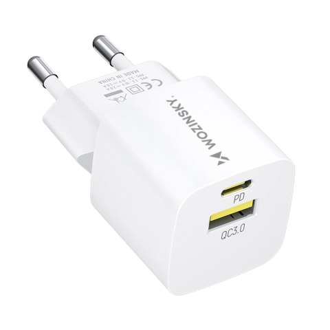 Ładowarka sieciowa Wozinsky WWCEAC GaN USB-A USB-C 33W - biała Ładowarka sieciowa Wozinsky WWCEAC GaN USB-A USB-C 33W - biała