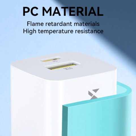 Ładowarka sieciowa Wozinsky WWCEAC GaN USB-A USB-C 33W - biała Ładowarka sieciowa Wozinsky WWCEAC GaN USB-A USB-C 33W - biała