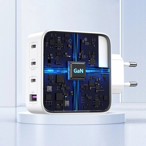 Szybka ładowarka GaN 3xUSB C / USB 100W PPS Ugreen CD226 - biała Szybka ładowarka GaN 3xUSB C / USB 100W PPS Ugreen CD226 - biała