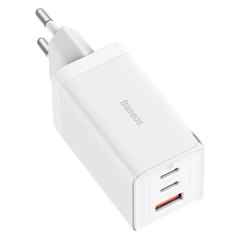 Szybka ładowarka sieciowa GaN 2xUSB C 1xUSB 65W Baseus GaN5 Pro + kabel USB C - USB C 100W - biała Szybka ładowarka sieciowa GaN 2xUSB C 1xUSB 65W Baseus GaN5 Pro + kabel USB C - USB C 100W - biała