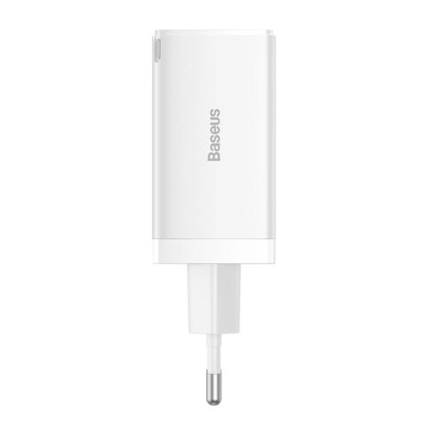 Szybka ładowarka sieciowa GaN 2xUSB C 1xUSB 65W Baseus GaN5 Pro + kabel USB C - USB C 100W - biała Szybka ładowarka sieciowa GaN 2xUSB C 1xUSB 65W Baseus GaN5 Pro + kabel USB C - USB C 100W - biała