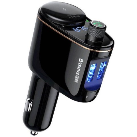 Transmiter samochodowy FM Baseus S-06 Bluetooth/USB (Overseas Edition) - czarny Transmiter samochodowy FM Baseus S-06 Bluetooth/USB (Overseas Edition) - czarny