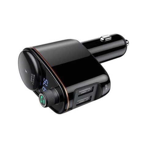 Transmiter samochodowy FM Baseus S-06 Bluetooth/USB (Overseas Edition) - czarny Transmiter samochodowy FM Baseus S-06 Bluetooth/USB (Overseas Edition) - czarny