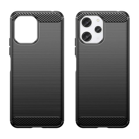 Elastyczne etui wzór karbon do Xiaomi Redmi 12 Carbon Case - czarne Elastyczne etui wzór karbon do Xiaomi Redmi 12 Carbon Case - czarne