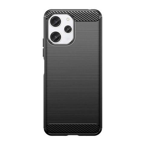 Elastyczne etui wzór karbon do Xiaomi Redmi 12 Carbon Case - czarne Elastyczne etui wzór karbon do Xiaomi Redmi 12 Carbon Case - czarne