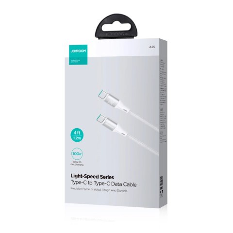 Kabel Joyroom Light-Speed Series S-A25 USB-C / USB-C 100W 1.2m - biały