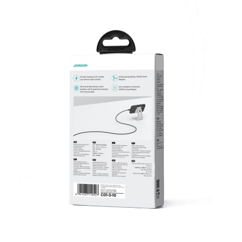Kabel Joyroom Multi-Color Series S-A34 USB-A / Lightning 3A 1m - czarny