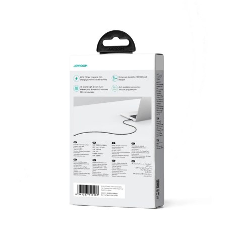 Kabel Joyroom Multi-Color Series S-A34 USB-C / USB-C PD 60W 1m - czarny
