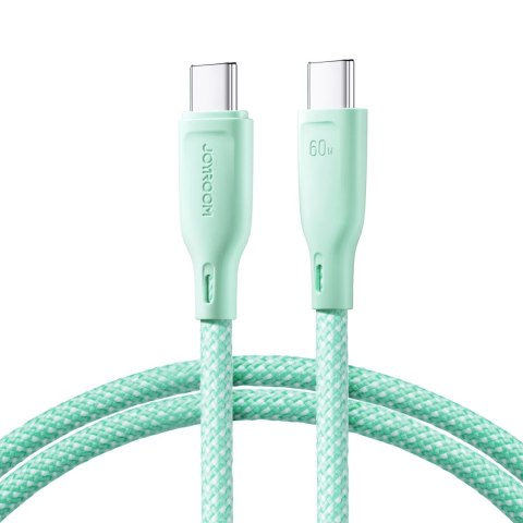 Kabel Joyroom Multi-Color Series S-A34 USB-C / USB-C PD 60W 1m - zielony