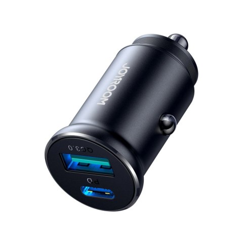 Mini ładowarka samochodowa Joyroom JR-CCN05 30W USB-A USB-C - czarna Mini ładowarka samochodowa Joyroom JR-CCN05 30W USB-A USB-C - czarna