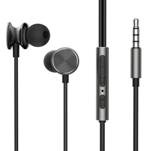 Przewodowe słuchawki douszne Joyroom Wired Series JR-EW03 - ciemnoszare Przewodowe słuchawki douszne Joyroom Wired Series JR-EW03 - ciemnoszare