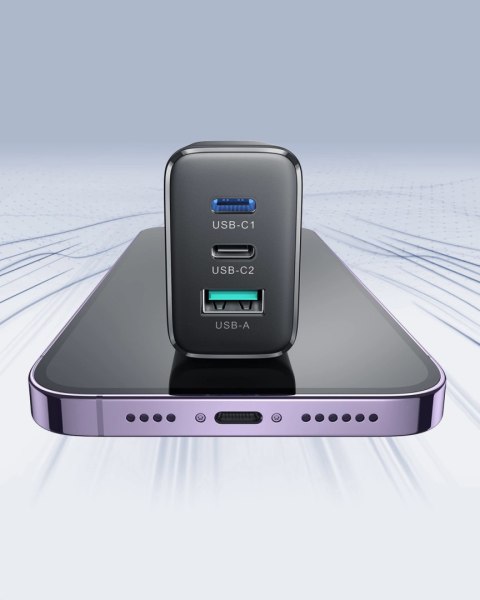 Szybka ładowarka Joyroom JR-TCF10 2x USB-C USB-A 32W - czarna
