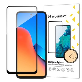 Wytrzymałe szkło hartowane Wozinsky Full Glue na cały ekran z ramką na Xiaomi Redmi 12 - czarne