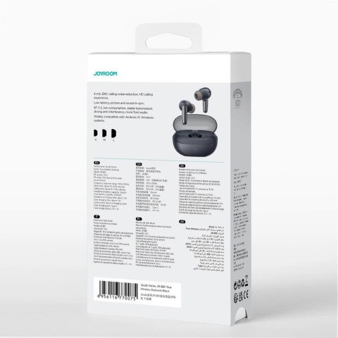Douszne słuchawki bezprzewodowe Joyroom Jbuds Series JR-BB1 TWS - czarne