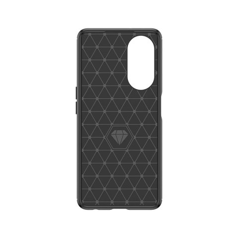Elastyczne etui wzór karbon do Oppo A98 5G Carbon Case - czarne Elastyczne etui wzór karbon do Oppo A98 5G Carbon Case - czarne