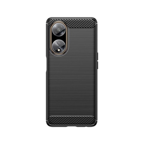 Elastyczne etui wzór karbon do Oppo A98 5G Carbon Case - czarne Elastyczne etui wzór karbon do Oppo A98 5G Carbon Case - czarne