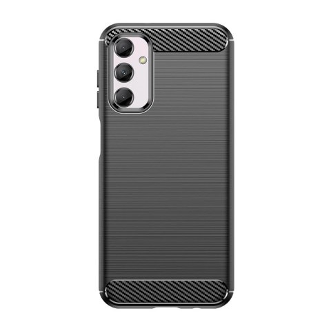 Elastyczne etui wzór karbon do Samsung Galaxy M14 Carbon Case - czarne Elastyczne etui wzór karbon do Samsung Galaxy M14 Carbon Case - czarne