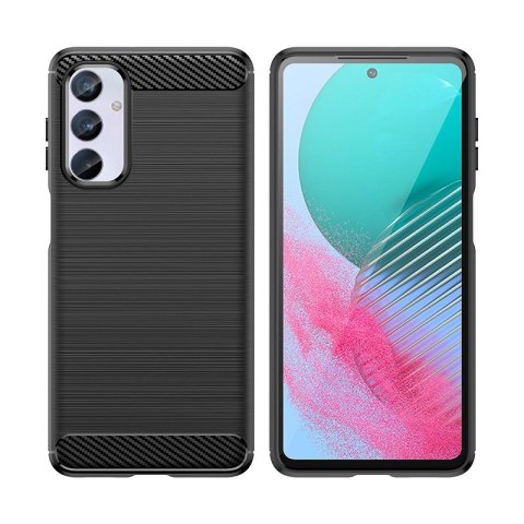 Elastyczne etui wzór karbon do Samsung Galaxy M54 Carbon Case - czarne Elastyczne etui wzór karbon do Samsung Galaxy M54 Carbon Case - czarne