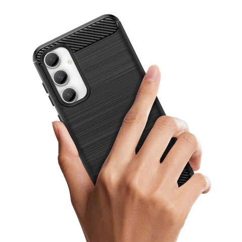 Elastyczne etui wzór karbon do Samsung Galaxy S23 FE Carbon Case - czarne Elastyczne etui wzór karbon do Samsung Galaxy S23 FE Carbon Case - czarne