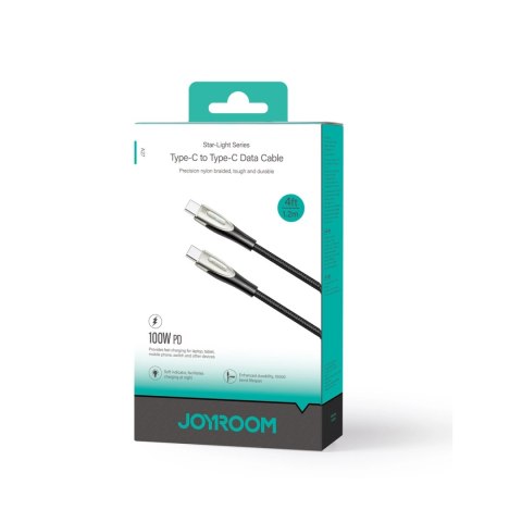 Kabel Joyroom Star-Light Series SA27-CC5 USB-C / USB-C 100W 1.2m - czarny Kabel Joyroom Star-Light Series SA27-CC5 USB-C / USB-C 100W 1.2m - czarny