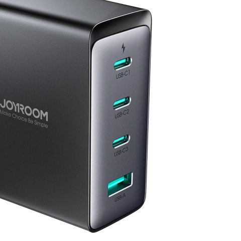 Ładowarka GaN UK Joyroom JR-TCG05UK 140W 3x USB-C USB-A + kabel USB-C / USB-C 240W 1.2m Ładowarka GaN UK Joyroom JR-TCG05UK 140W 3x USB-C USB-A + kabel USB-C / USB-C 240W 1.2m