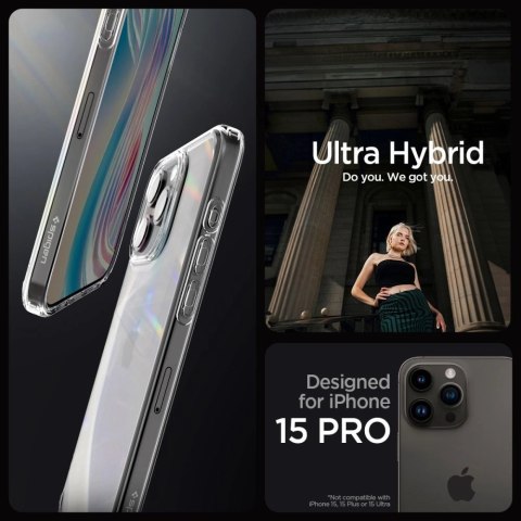 Etui Spigen Ultra Hybrid na iPhone 15 Pro - przezroczyste