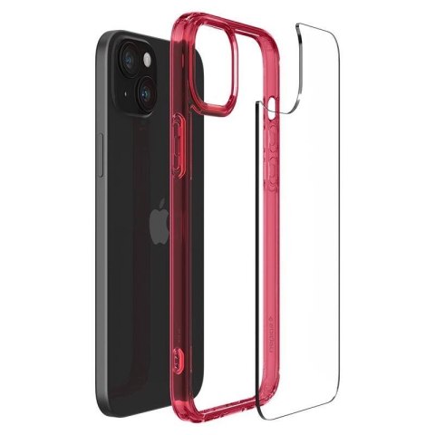 Etui Spigen Ultra Hybrid na iPhone 15 - czerwone Etui Spigen Ultra Hybrid na iPhone 15 - czerwone