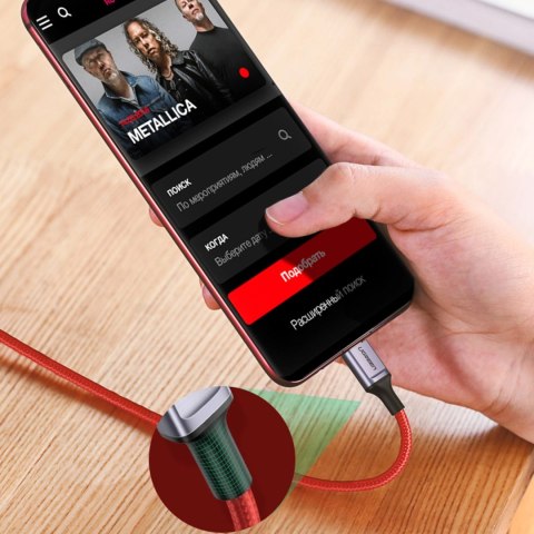 Kabel Ugreen US294 USB-C - USB-C 3A 480Mb/s 1m - czerwony